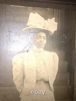 Vintage Cabinet Card, Beautiful Young African American Black Woman