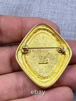 Vintage Coreen Simpson Black African American Woman Lady Cameo Pin Brooch