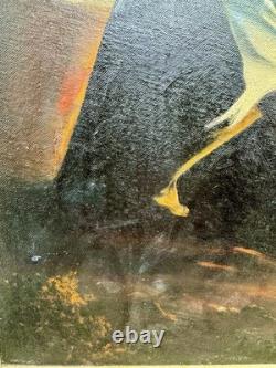 Vintage DoLoe Signed African American Art Painting Black Expressionism Dance