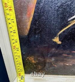 Vintage DoLoe Signed African American Art Painting Black Expressionism Dance