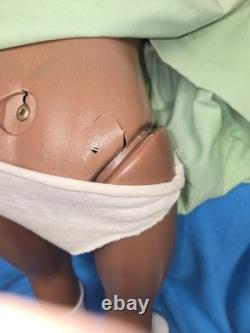 Vintage EEGEE African American Play pal size Walker Doll 30 inches Black Cutie