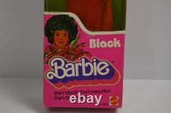 Vintage First Black Barbie NIB Mattel #1293 African American Super Star Era