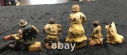 Vintage Hubley Cast Iron African American Black Figurines! Original! Banjo