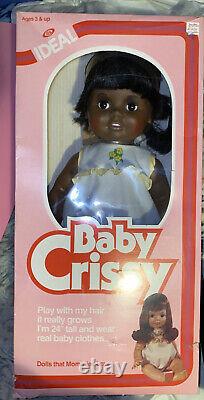 Vintage IDEAL AA Black BABY CRISSY DOLL African American New In Box