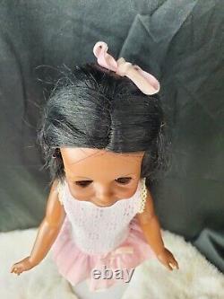 Vintage Ideal Black African American Pink Velvet AA Crissy Grow Hair Doll 70s