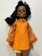 Vintage Ideal Doll Black Hair Crissy Grow Hair Orange Dress African American