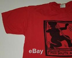 Vintage Keith Haring Free South Africa T-shirt XL Black African American Blm Art