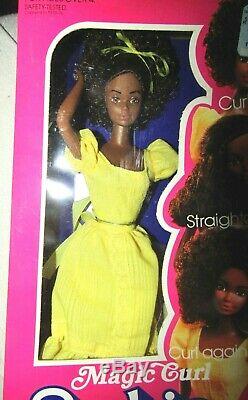 Vintage Magic Curl Barbie 1981 Black African American Nrfb