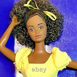 Vintage Magic Curl Barbie AA Black Doll 1981 Mattel 3989 NIB Steffi Face