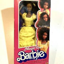 Vintage Magic Curl Barbie AA Black Doll 1981 Mattel 3989 NIB Steffi Face