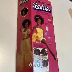 Vintage Magic Curl Barbie AA Black Doll 1981 Mattel 3989 NIB Steffi Face