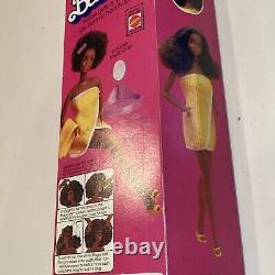 Vintage Magic Curl Barbie AA Black Doll 1981 Mattel 3989 NIB Steffi Face