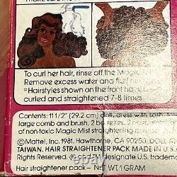 Vintage Magic Curl Barbie AA Black Doll 1981 Mattel 3989 NIB Steffi Face