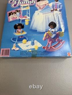 Vintage Mattel Black HEART FAMILY MOM DAD & BABIES DELUXE SET African American