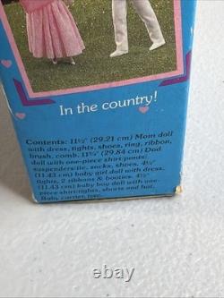 Vintage Mattel Black HEART FAMILY MOM DAD & BABIES DELUXE SET African American