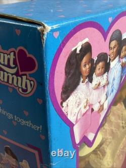 Vintage Mattel Black HEART FAMILY MOM DAD & BABIES DELUXE SET African American