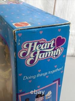 Vintage Mattel Black HEART FAMILY MOM DAD & BABIES DELUXE SET African American