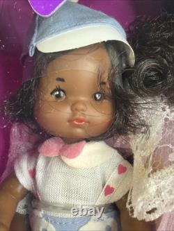 Vintage Mattel Black HEART FAMILY MOM DAD & BABIES DELUXE SET African American