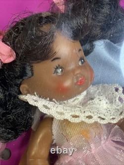 Vintage Mattel Black HEART FAMILY MOM DAD & BABIES DELUXE SET African American