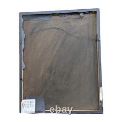 Vintage Mid 20th Century Oil On Masonite Painting African American Seated Youth