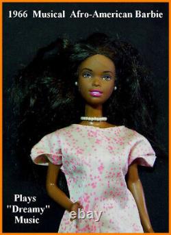 Vintage Musical ©1966 Barbie African American (Black) Doll 1990's VERY RARE