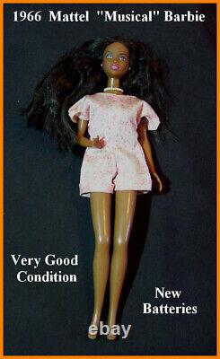 Vintage Musical ©1966 Barbie African American (Black) Doll 1990's VERY RARE