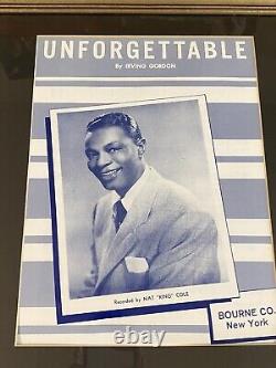 Vintage Nat King Cole Collection Framed Record Music African American Black Icon