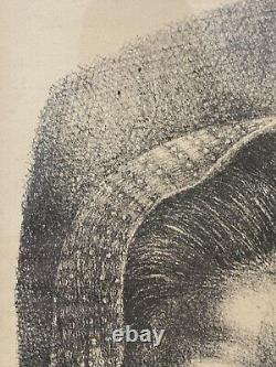 Vintage Old Original Black African American Modern Lithograph, Charles White