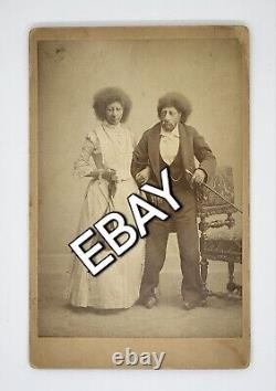 Vintage Original Circus Sideshow Freaks African American Black Cabinet Photo