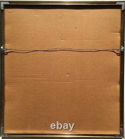 Vintage Original Modernist African American Man Portrait Drawing Black Americana