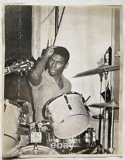 Vintage Original Photo African American Drummer Black Musician Drums Music NYC