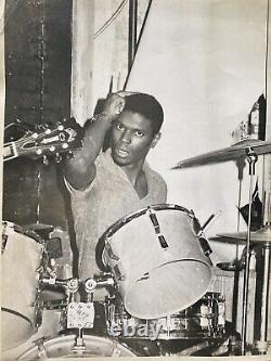 Vintage Original Photo African American Drummer Black Musician Drums Music NYC