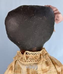 Vintage Painted Face African American Black Cloth Primitive Style Folk Doll 24