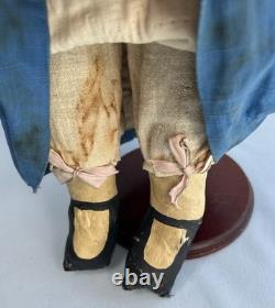 Vintage Painted Face African American Black Cloth Primitive Style Folk Doll 24