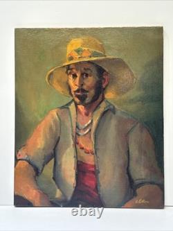 Vintage Painting Black Man Men Impressionist Signed Mystery African American Oil