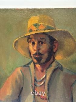 Vintage Painting Black Man Men Impressionist Signed Mystery African American Oil