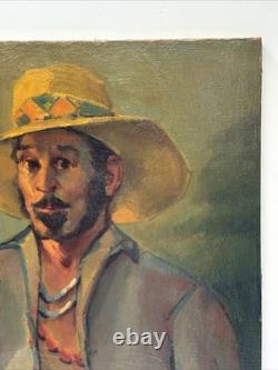Vintage Painting Black Man Men Impressionist Signed Mystery African American Oil