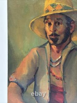 Vintage Painting Black Man Men Impressionist Signed Mystery African American Oil