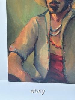 Vintage Painting Black Man Men Impressionist Signed Mystery African American Oil