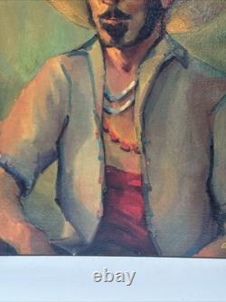 Vintage Painting Black Man Men Impressionist Signed Mystery African American Oil