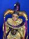 Vintage Purple & Gold Jester Clown African American Black Folk Art Doll? Sj13m