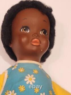 Vintage Rar 1970 Talking Shindana Tamu African American Baby With Pull Cord 16