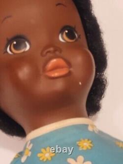 Vintage Rar 1970 Talking Shindana Tamu African American Baby With Pull Cord 16
