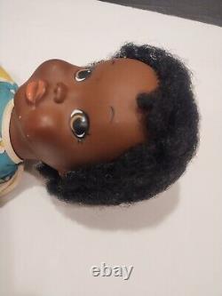 Vintage Rar 1970 Talking Shindana Tamu African American Baby With Pull Cord 16