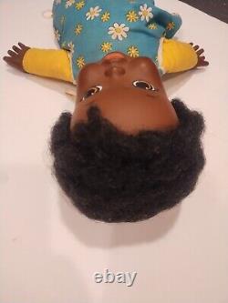 Vintage Rar 1970 Talking Shindana Tamu African American Baby With Pull Cord 16