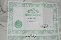 Vintage Rare African American Black Cabbage Patch Kids Doll 1983 Birth Certif