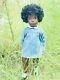 Vintage Sasha 16 Black African American CORA Blue Corduroy Dress. No Box