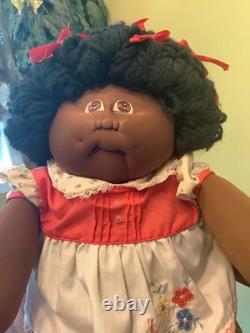 Vintage Soft Sculpture Doll Approx 21, Black Yarn Hair, African American