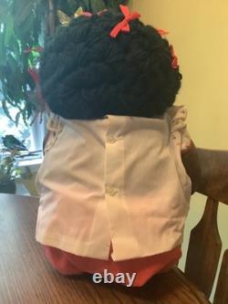 Vintage Soft Sculpture Doll Approx 21, Black Yarn Hair, African American