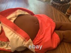 Vintage Soft Sculpture Doll Approx 21, Black Yarn Hair, African American